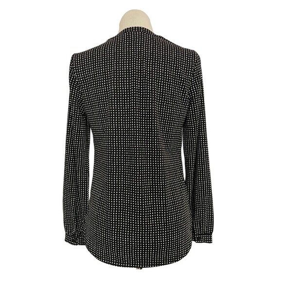 ANN Taylor Black Polka Dot Top Size S - Picture 4 of 8